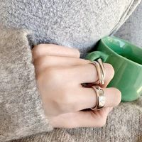 fmily minimalist geometric line ring s925 sterling silver new retro fashion personality hip hop jewelry for girlfriend gift