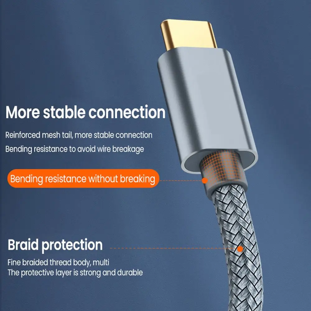 Сканер для ноутбука с нейлоновой оплеткой принтер USB Type-C к B 2 0 кабель принтера