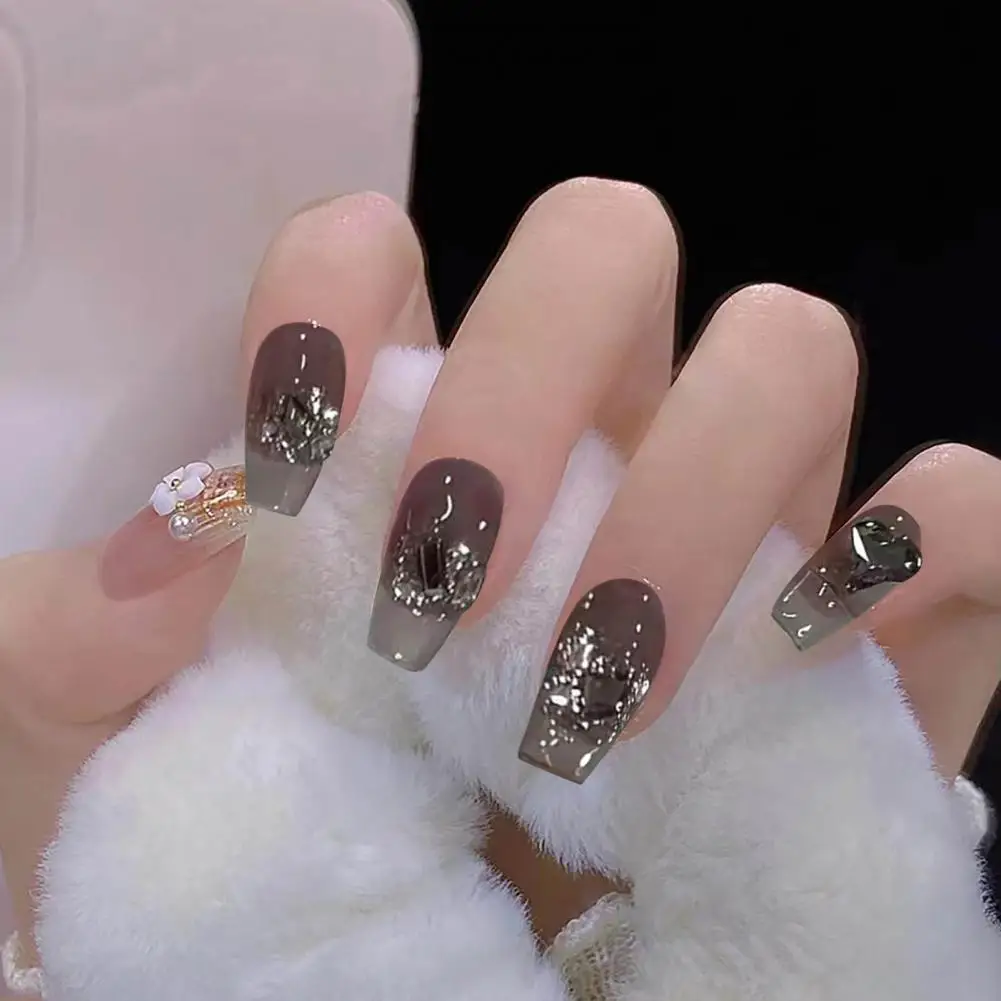 

Нажимайте на ногти 24 шт. изящный черный пластиковый декор в виде сердца для женщин нажимайте на ногти товары для салона