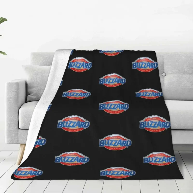 

Dairy Queen Blizzard Blanket Flannel Spring/Autumn Multi-function Super Soft Throw Blanket for Home Office Bedspreads