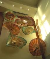 modern design custom made handicraft wall decorative murano glass plates