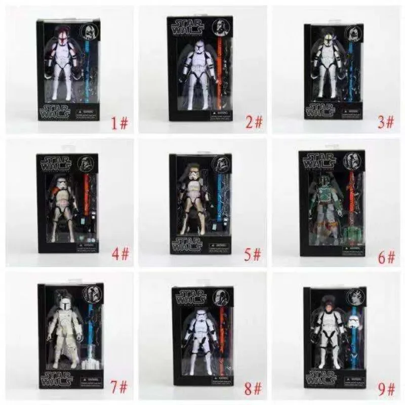 

Star Wars 12 6-inch Black Knight White Soldier Darth Moore Joint Mobile Model Anime Toy Decoration Children's Gift