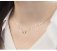 ladies fashion simple rhinestone necklace shining rhinestone gold silver necklace jewelry