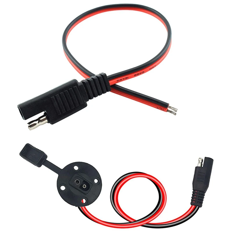 

1 шт., 2-контактный быстроразъемный разъем Sae и 1 шт. разъем Sae, порт для боковой розетки, солнечная батарея