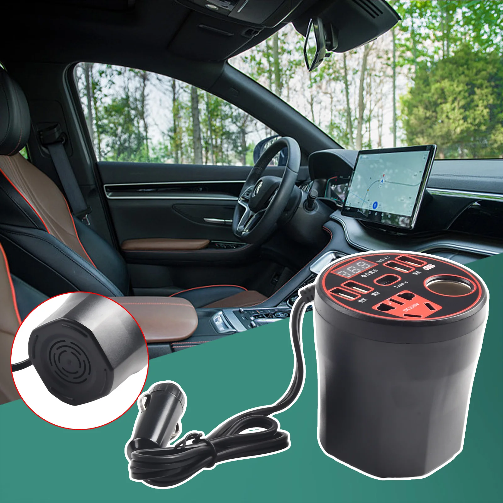 Компьютеры DC V USB-выход Автомобильный инверторный разъем Длина USB-кабеля Входное