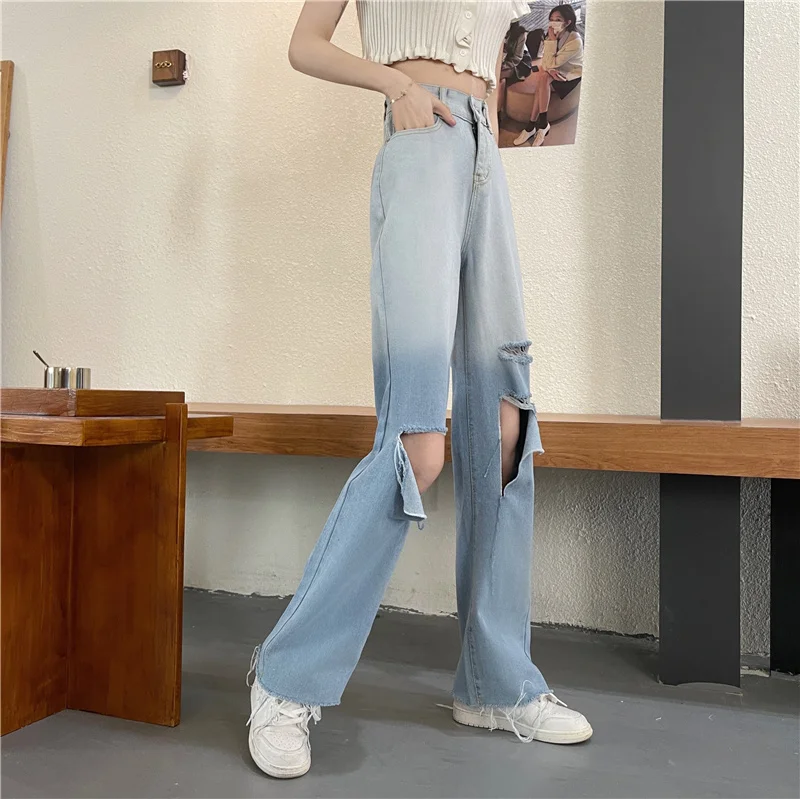 5 размеров S-2xl повседневные свободные градиентные модные с дырками на пуговицах