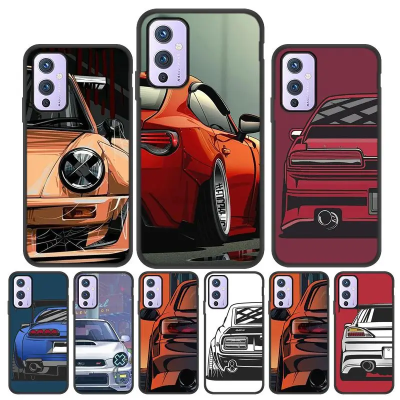 

Luxury Funda For Oneplus 9 8 7 Pro Case Silicone Soft For Oneplus 8T 7T 6T Nord N100 N10 2 Car Bumper Coque INS Sports Car Capa