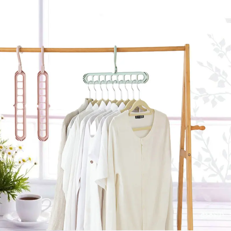 Magic Multi-port Support Space Saving Hanger Organizer Drying Hanger Storage HangersHangers Multifunction Plastic Clothes Rack