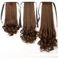 difei synthetic long hair extension on hair clip in extensions hair tail wavy ponytail hairpieces hair rope curly fake hairstyle