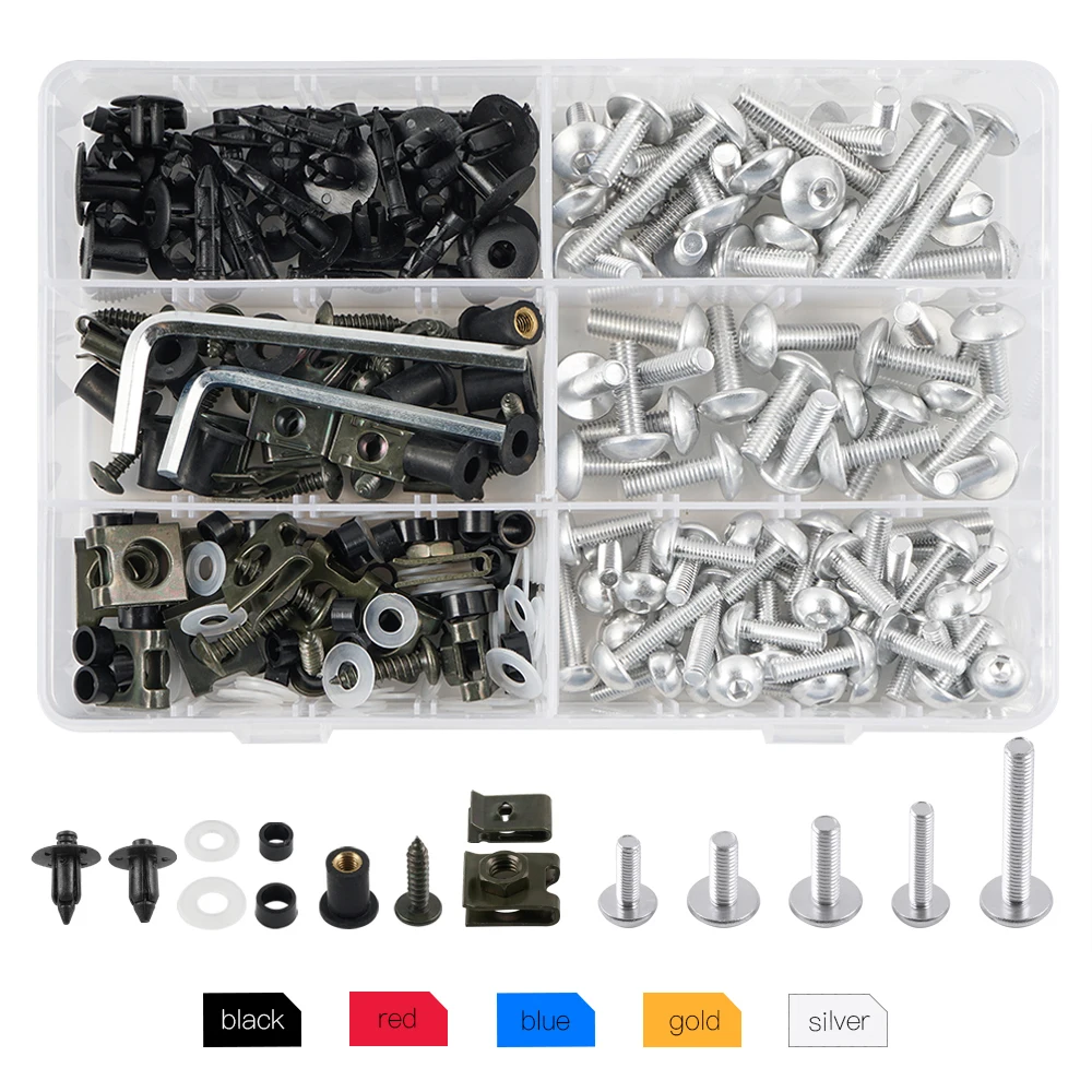 253pcs Motorcycle Fairing Bolts Kit for BMW S1000RR S 1000 RR 2009 2010 2011 2012 2013 2014 2015 2016 2017 2018 2019 2020 2021