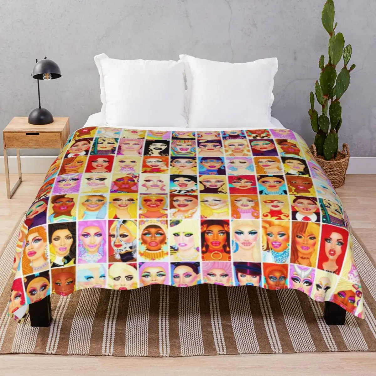 DRAG QUEEN ROYALTY Blanket Fleece Plush Print Multi-function Throw Blankets for Bed Sofa Travel Cinema
