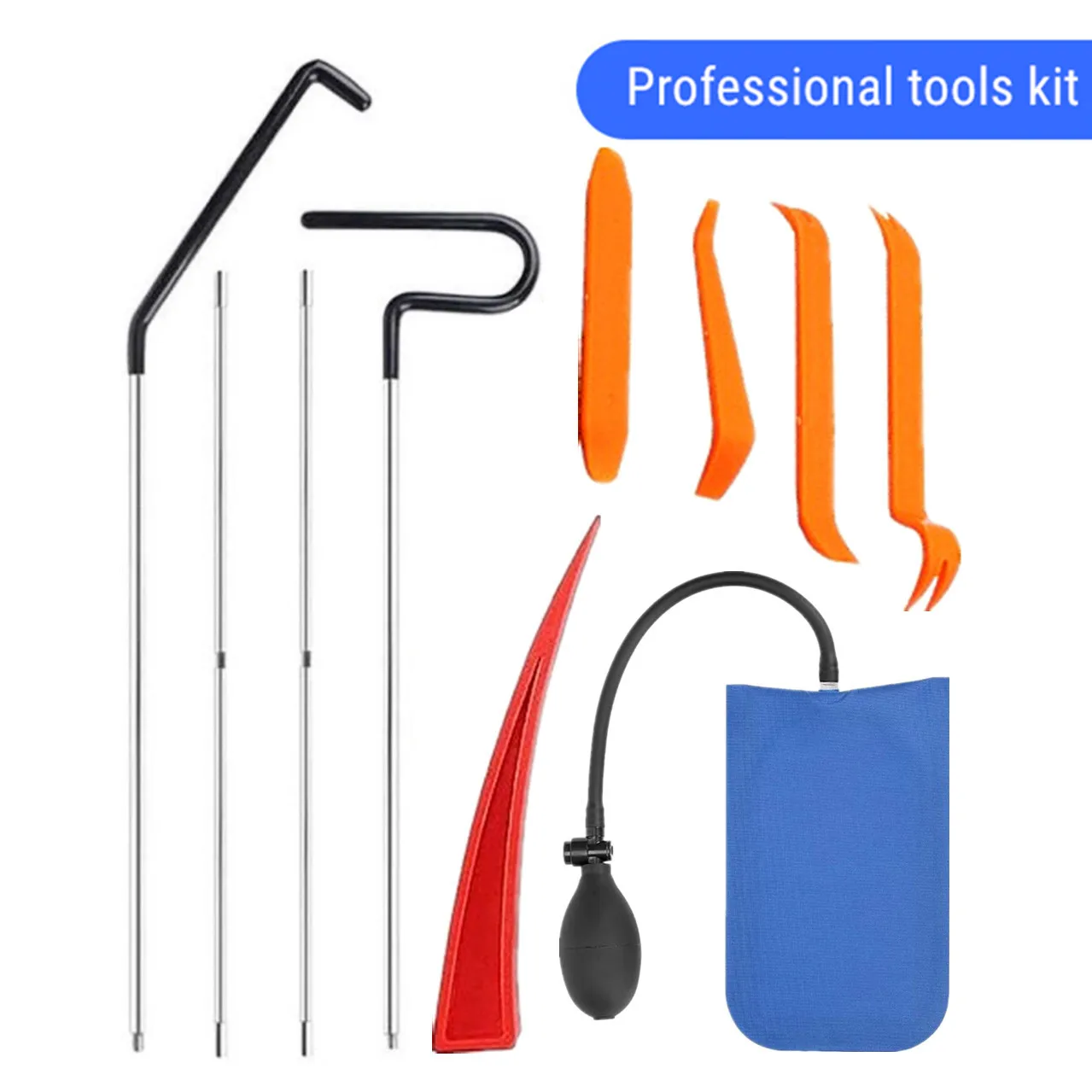 

Automotive Tool Kit Inflatable Air Pump Car Window Door Open Fixing Gripper Kit Tools Long Reach
