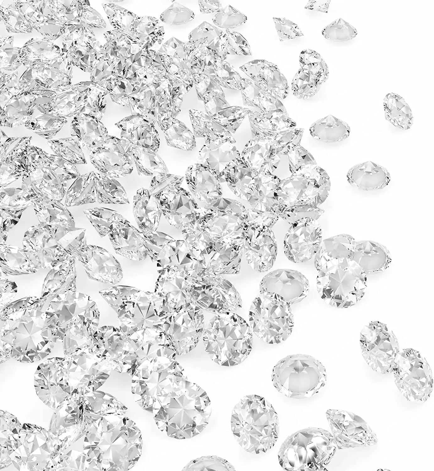 

1700PCS 0.39inch Clear Acrylic Diamonds Rhinestones Crystals Gems for Vase Fillers,Table Scatter, Party Favor Wedding Decoration