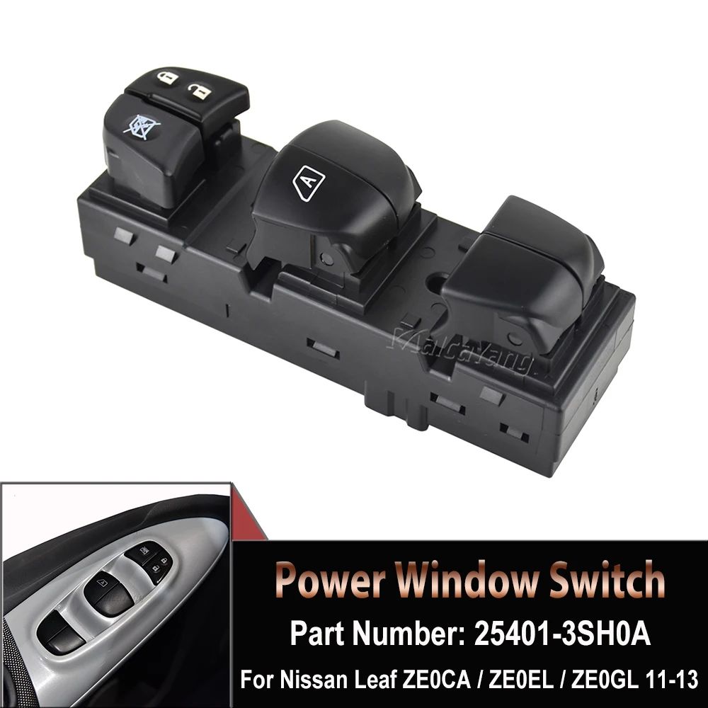 

25401-3SH0A 25401-1KA0B 25401-3DF0B For Nissan Sentra Leaf JUKE Rogue X-Trail Qashqai Sylphy Power Window Switch Control Button