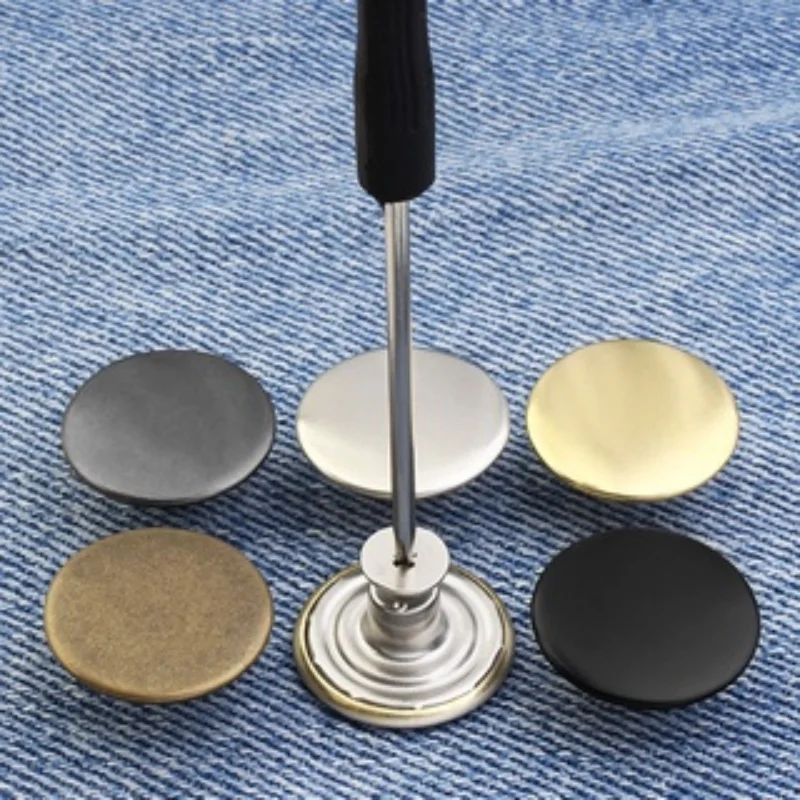 10 шт. винтовые бронзовые серебряные пуговицы для одежды джинсов идеально