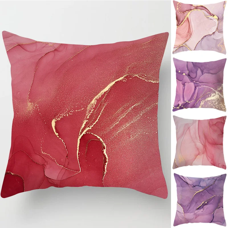 

Marble Pattern Pillowcase Decorative Sofa Cushion Case Bed Pillow Cover Home Car Cushion Cover Geometric Pillow Case 45*45cm