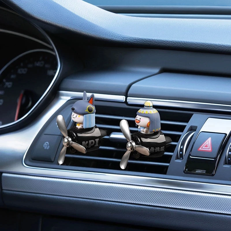 Car Air Freshener Auto Accessories Interior Perfume Diffuser KPI Pilot Rotating Propeller Outlet Fragrance Magnetic Design