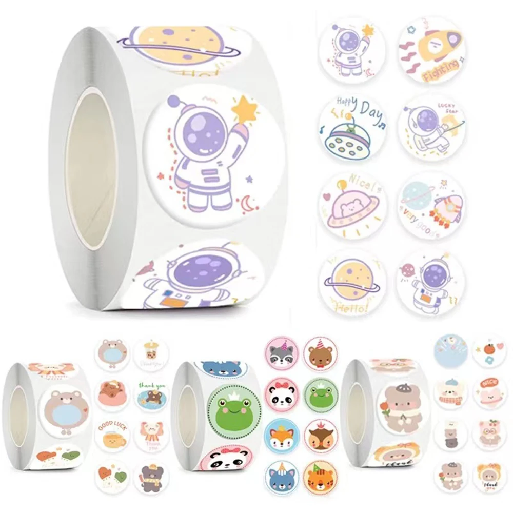 

50-500pcs New Reward Stickers Cute Animal Sticker for Kid Classic Toy Gift Decor School Teacher Encouragement Sticker
