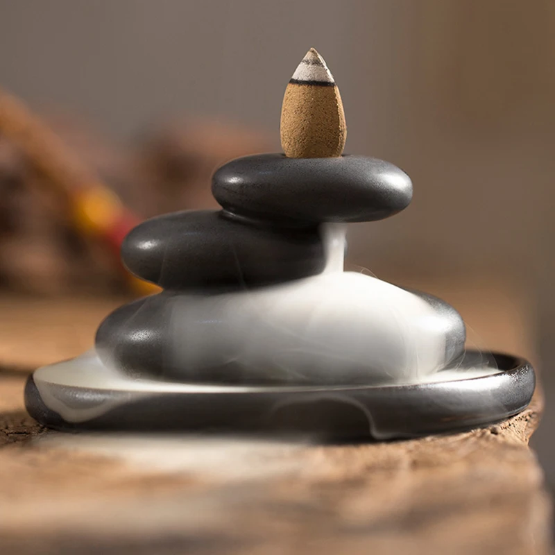 

Backflow Zen Incense Burners Waterfall Ceramic Water Fountain Incense Holder Air Freshen Sandalwood Porta Incienso Home Decor