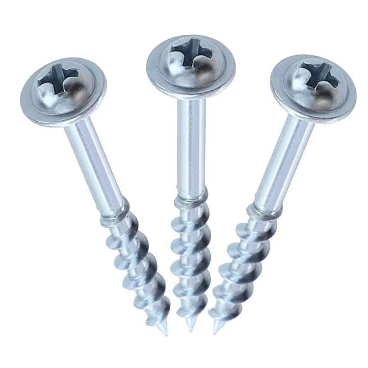 

100pcs Woodworking Antirust Oblique Hole Self-tapping Screws High Strength Galvanized Nails for Pocket Hole Jig ST4-25 ST4-38