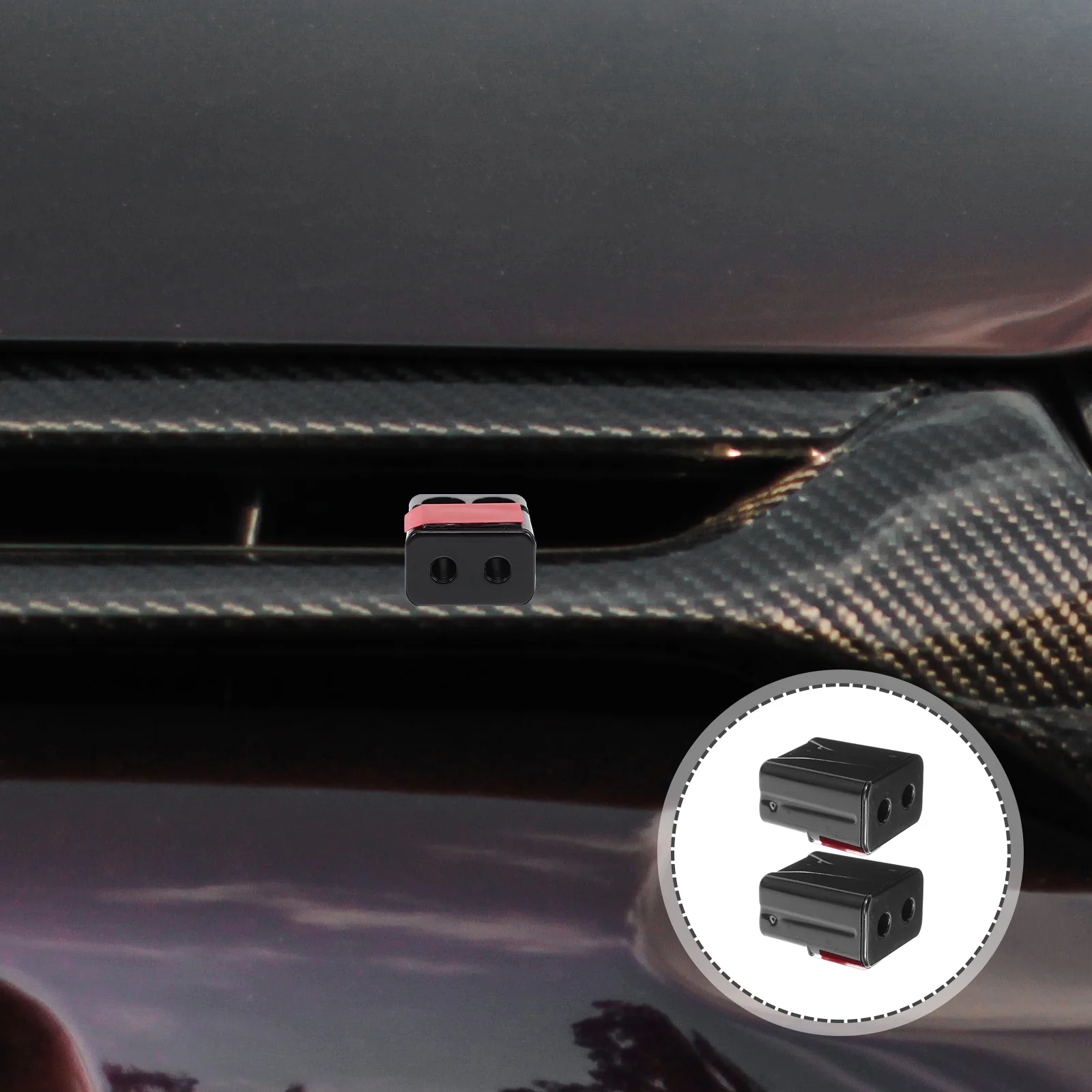 

2 Pcs Deer Whistle Clothes Tape Double Sided Warning Whistles Device Car Devices Deterrent Parts Abs Sheets