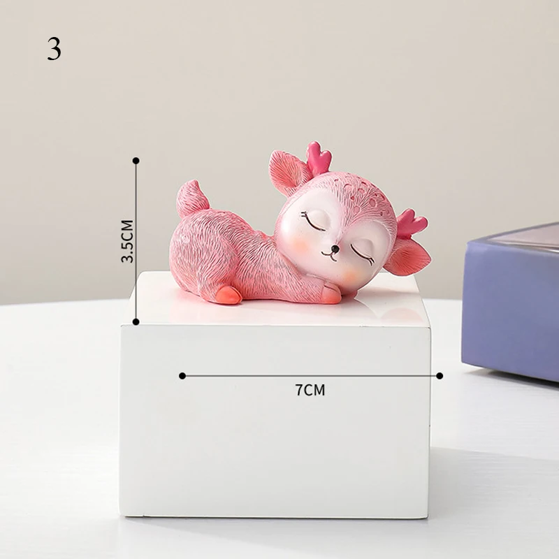 

Ornaments Cute Deer Car Interior Accessories Girl Heart Room Layout Bedroom Bedside Decorations Home Decor