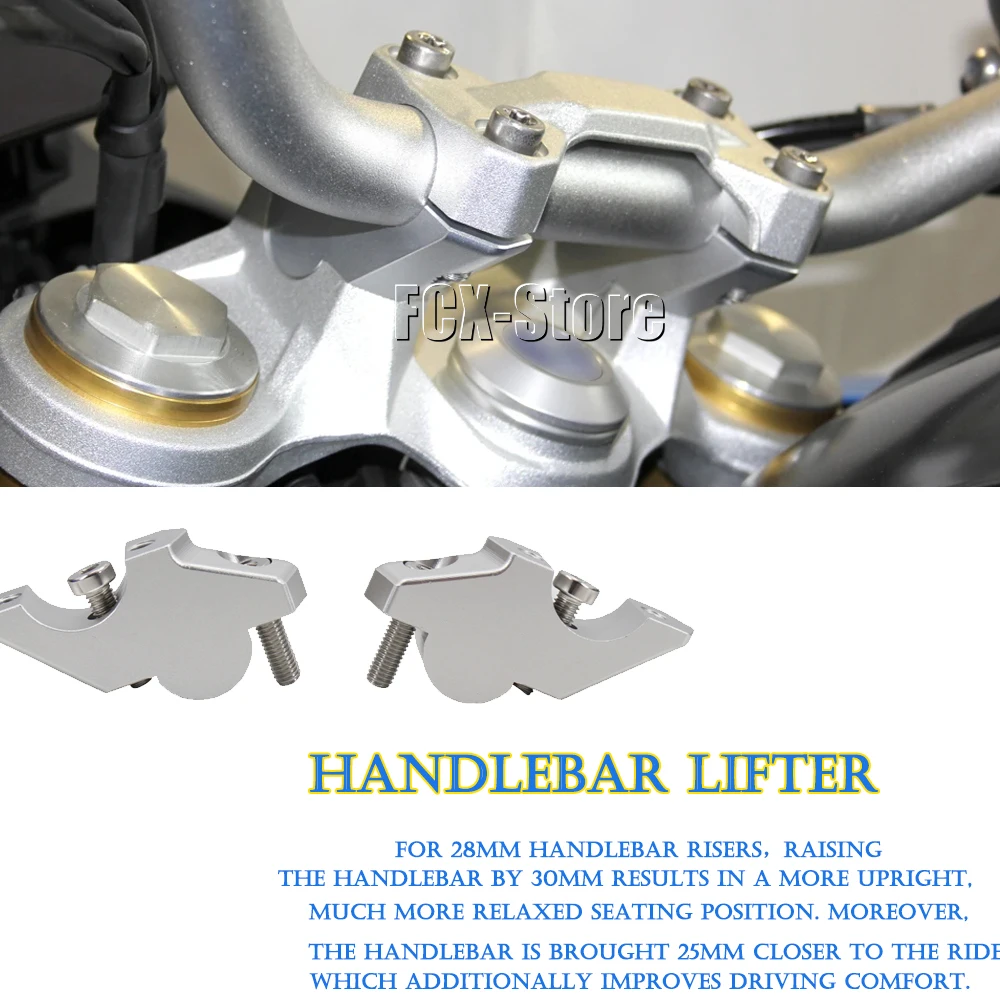 

For BMW F850GS Adventure F900R F900XR Motorcycle Handlebar Risers With Offset Clamp Extend Handlebar Adapter Mount