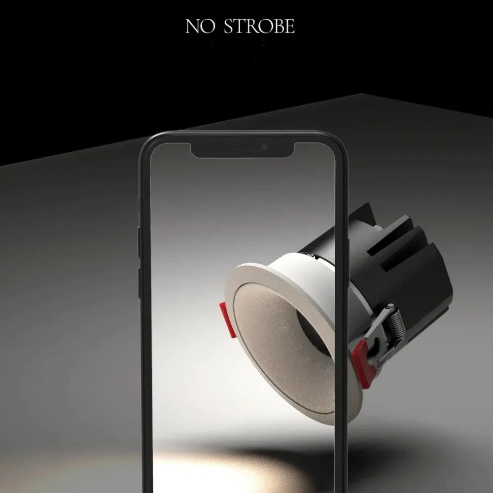 Светодиодный антибликовый прожектор COB встраиваемый 30 ° 5 Вт 7 10 12 15 18 20 24 CRI92