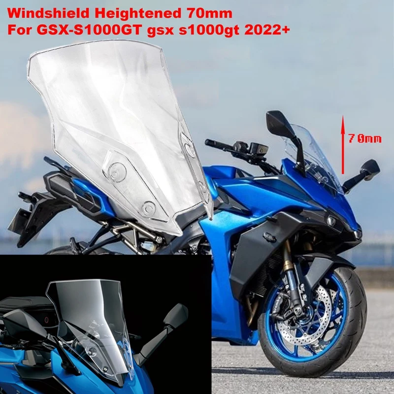 

Увеличенное лобовое стекло мотоцикла 70 мм для Suzuki GSX-S1000GT Gsx S1000gt 2022 +