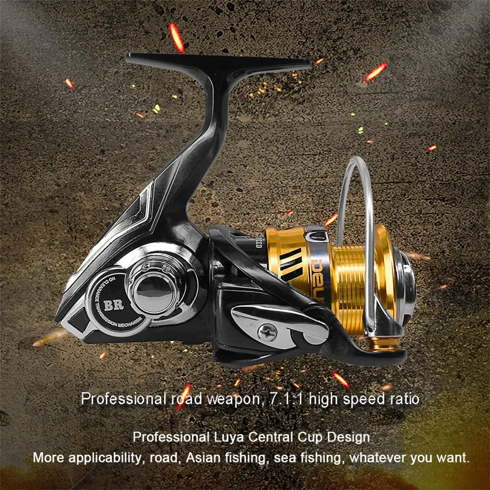 

Spinning Reel Gear Ratio 7.1:1 Max Drag 8kg Full Metal Long-casting Fishing Reel Fishing Tackle Accessories