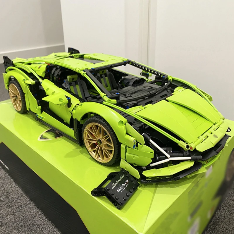 

DIY новый высокотехнологичный гоночный автомобиль Lamborghinied Sian FKP 37 кирпичей, совместимый с 42115 строительными блоками, игрушки для детей, рождес...