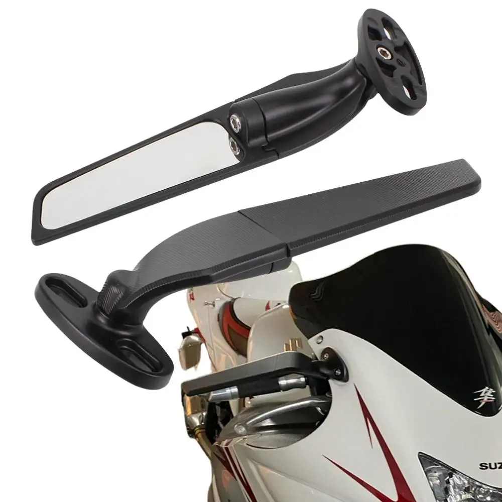 

Modified Motorcycle Rearview Mirrors Wind Swivel Wing Multi-angle Adjustable Rotating Mirror For Suzuki Hayabusa GSX1300R