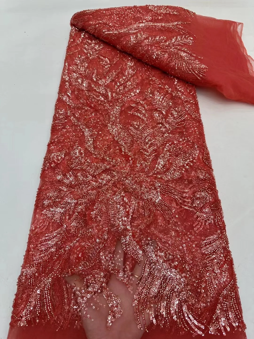 Новинка 2024 африканская кружевная ткань с блестками Высококачественная вышивка 3D