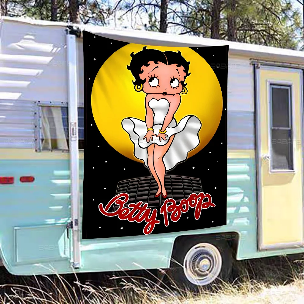 B-Betty-Cute-B-Boop DIY Flag For Family Group Photo Living Room Home Dorm Decor Wall Art Banner