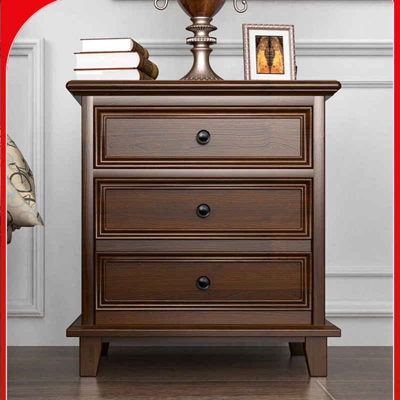 

Solid wood hidden bedroom bedside table safe safe integrated household small anti-theft password hidden smart safe home storage