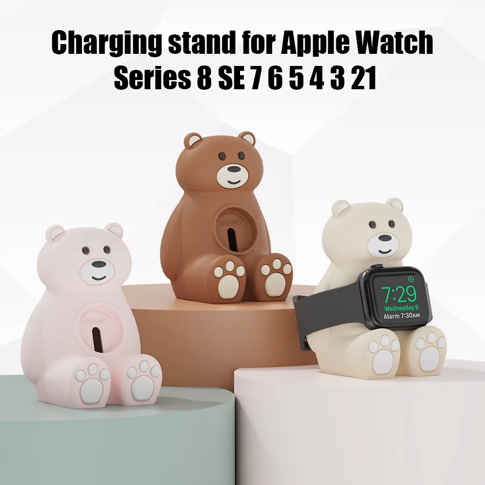 Charge Stand Holder Station for Apple watch 7 6 5 4 3 se Charging Dock Charging Cable for Apple Watch iWatch 44 40 45 41 42 38mm