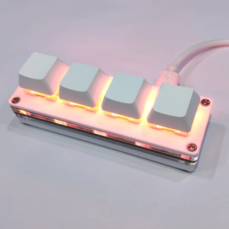 

Игровая мини-клавиатура OSU, 4 клавиши, RGB подсветка, программирование по USB, механическая клавиатура для макросъемки, съемная клавиатура