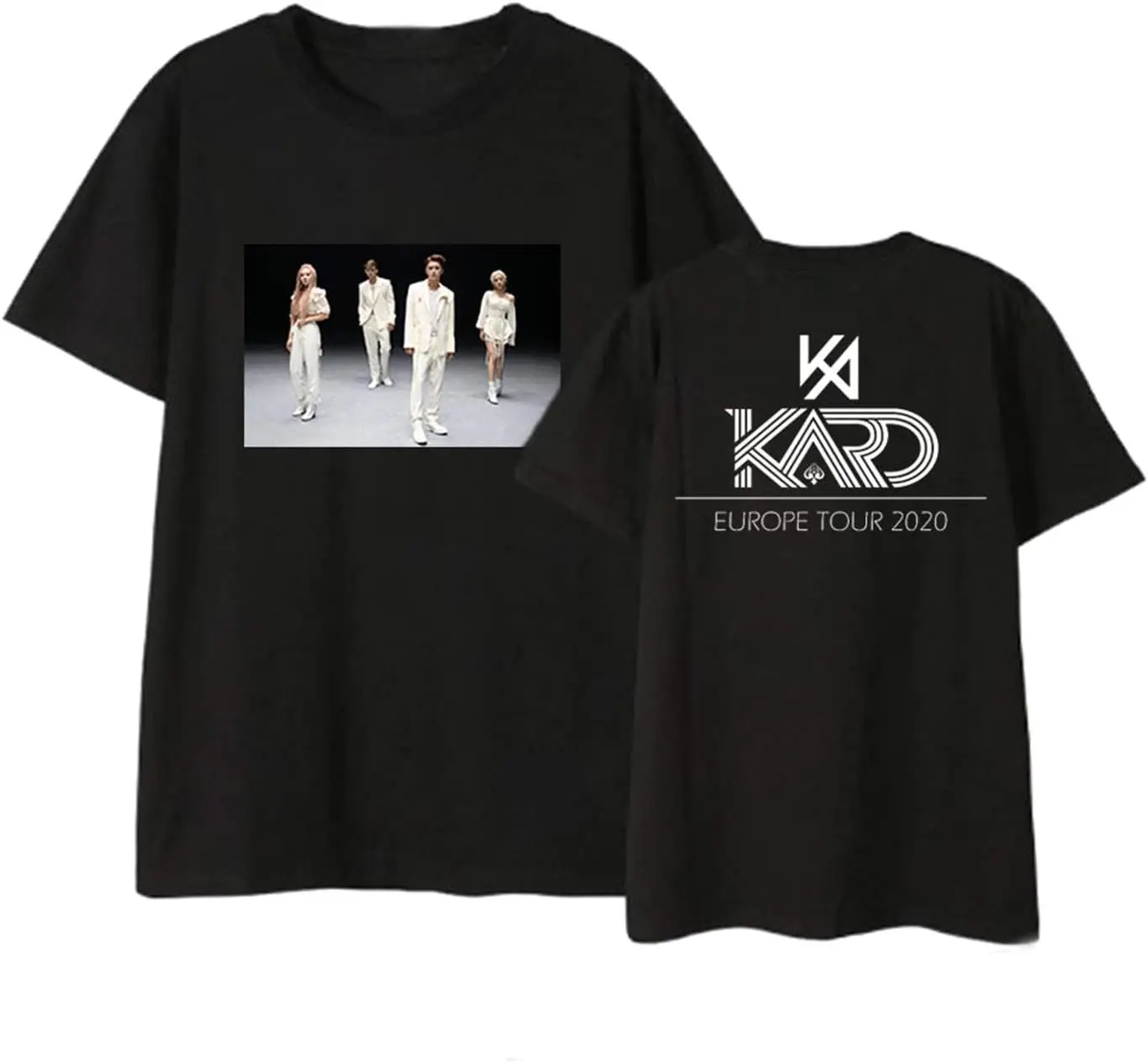 Футболка Xkpopfans Kpop KARD 2020 футболки с поддержкой концерта в Европе рубашка Somin Jiwoo J.seph