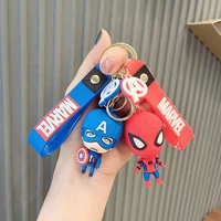 new marvel avengers cute key chain car spiderman key pendant cartoon schoolbag pendant creative keychain