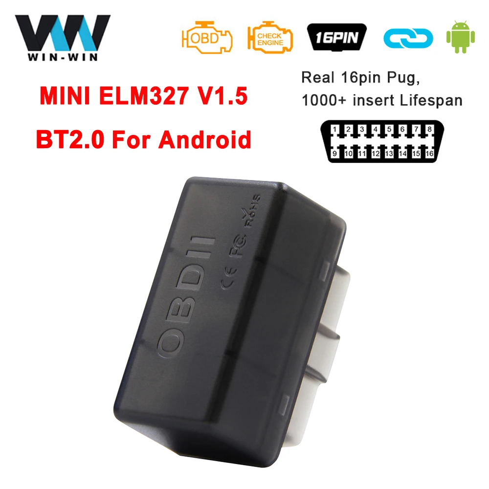 ELM327 V1.5 OBD2 сканер Bluetooth 2 0 для Android ELM 327 V 1 5 OBD адаптер автомобильный диагностический