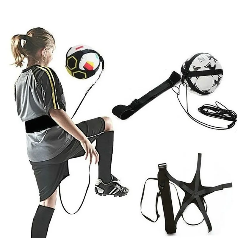 Soccer Ball Juggle Bag Children Auxiliary Circling Belt Kick Solo Soccer Trainer Football Kick Kids Football Training Equipment