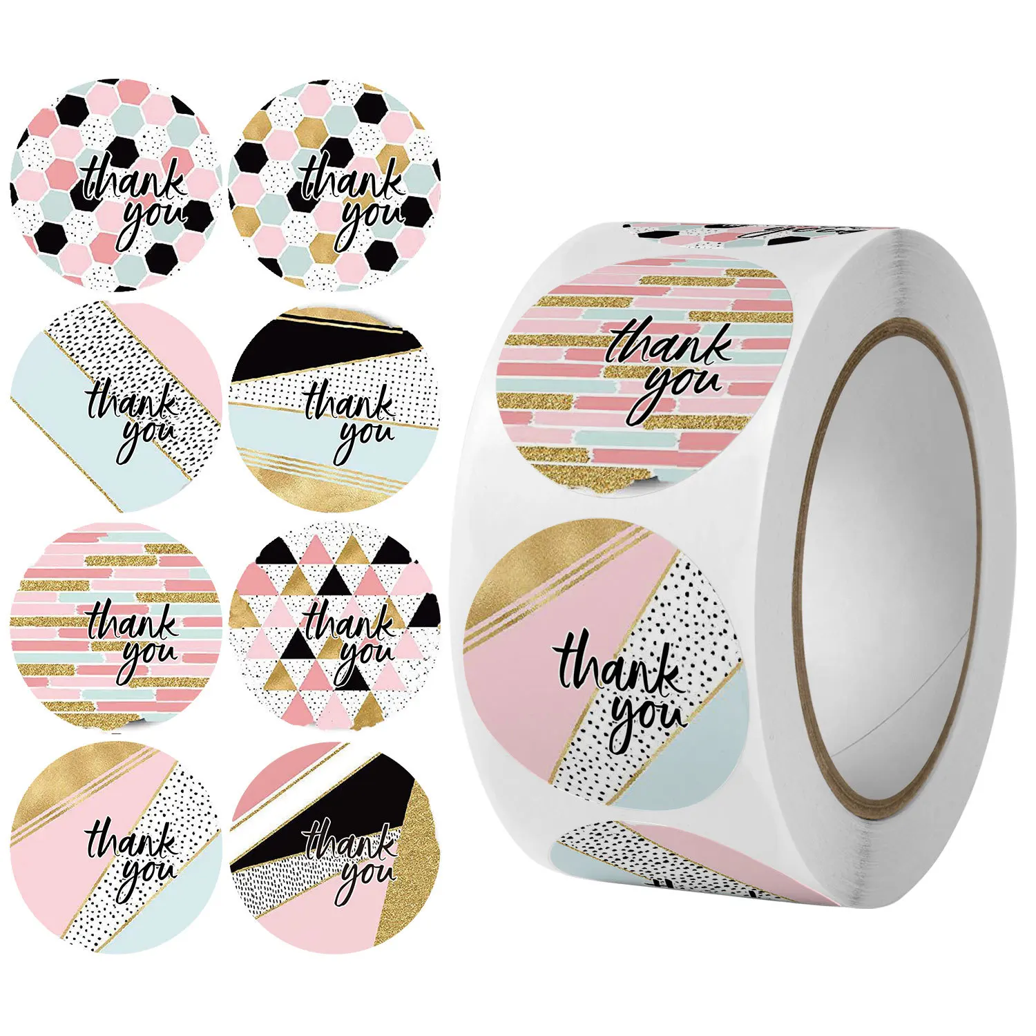 

100-500Pcs Sealing Stickers Thank You Love Design Diary Scrapbooking Stickers Festival Birthday Party Gift Decorations Labels