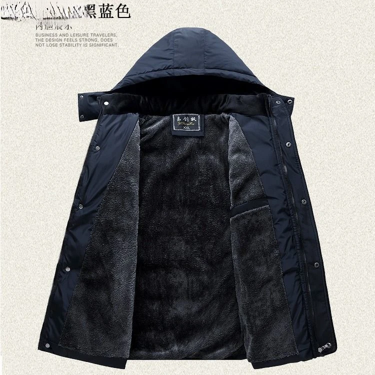 Men Coats 2022 Winter Jacket Men Thicken Hooded Waterproof Outwear Warm Coat Fathers' Clothing Casual Men's Overcoat