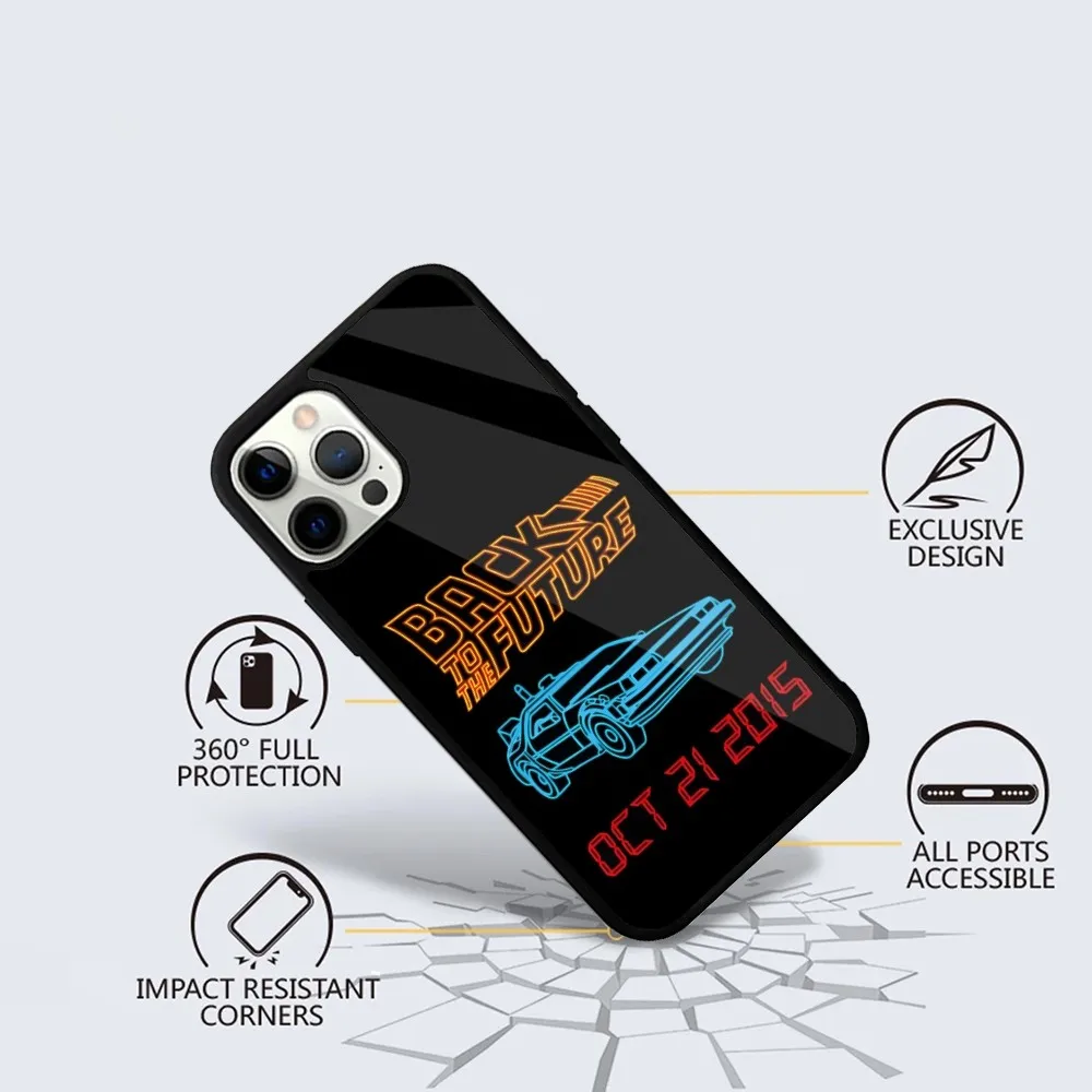 Movie Back To The Future Phone Case For iPhone 16 15 14 13 12 11 Plus Pro Max Mini Magsafe Magnetic Wireless Charging