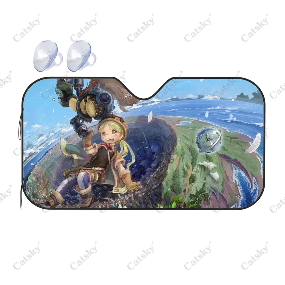 

Солнцезащитный козырек для лобового стекла автомобиля с аниме-надписью «Сделано в Бездне»