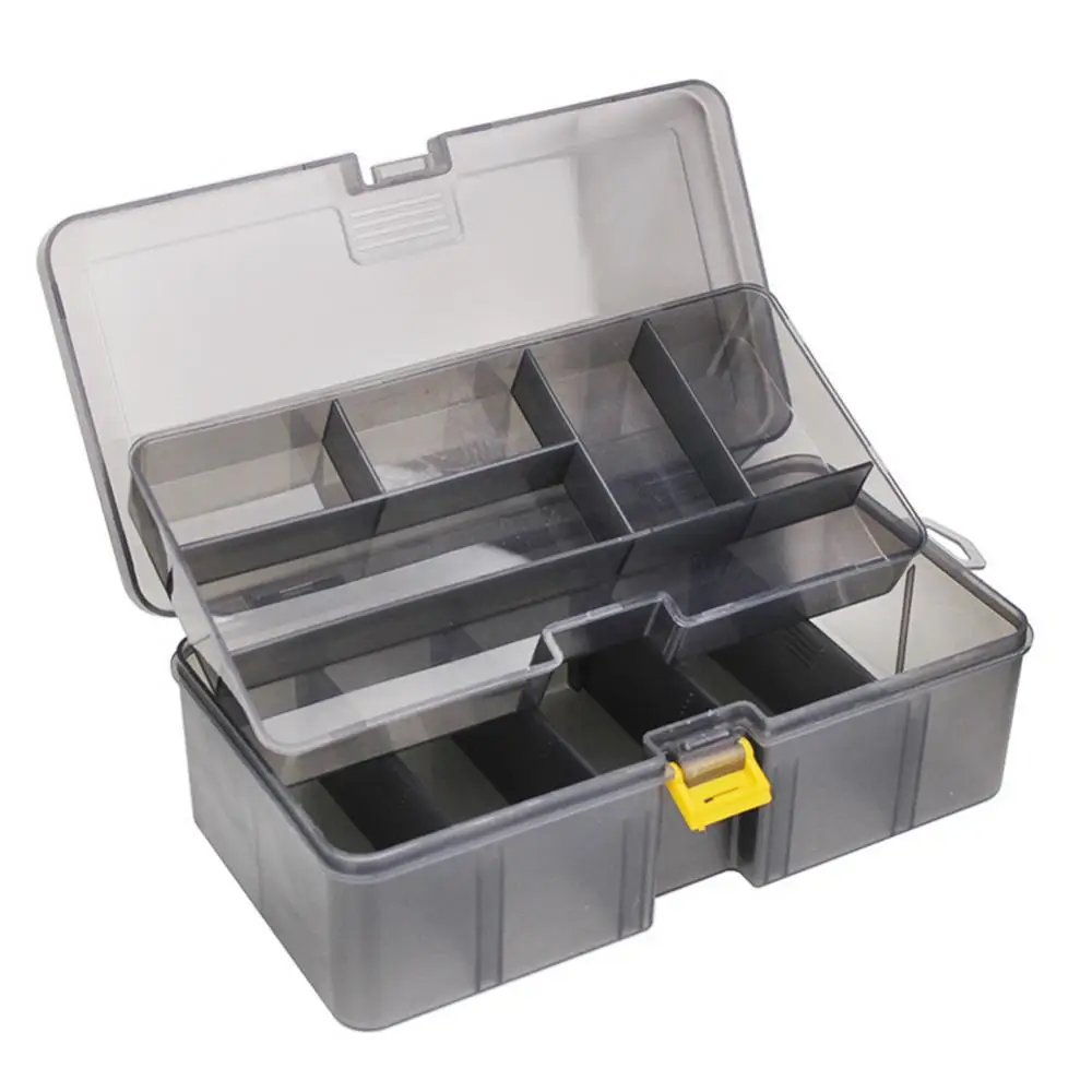 

Discounts Hot! Waterproof Plastic Double Layer Fishing Tackle Lures Hook Bait Box Storage Case