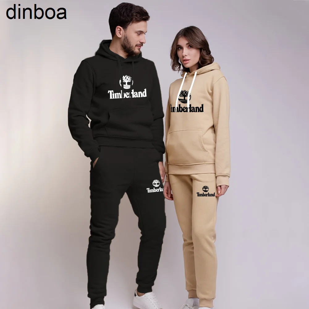 

Couple Tracksuit Fashion Print Sweatshirt and Sweatpant 2 Pieces Lovers Casual Sport Outfit Men Y2k Clothing Women Hoodie Suit