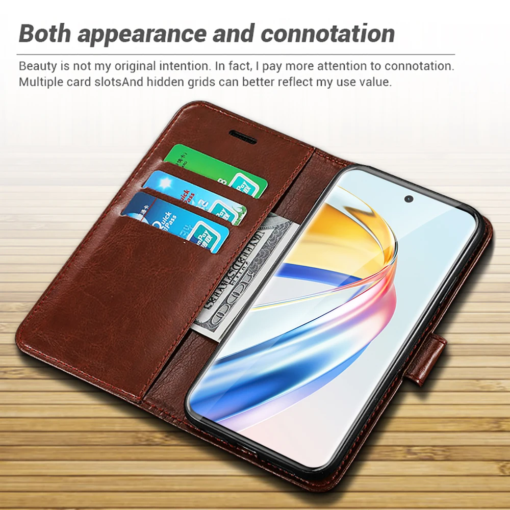 Роскошный кожаный флип-чехол с магнитной подставкой для Honor X9b чехол 5G 6 78