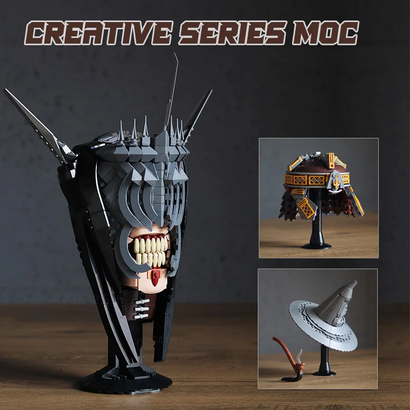 

Креативные строительные блоки Moc из пленки, персонажи, шлем, технология, кирпичи «сделай сам», серая шляпа, коллекционные игрушки, специальные роты, подарки для детей