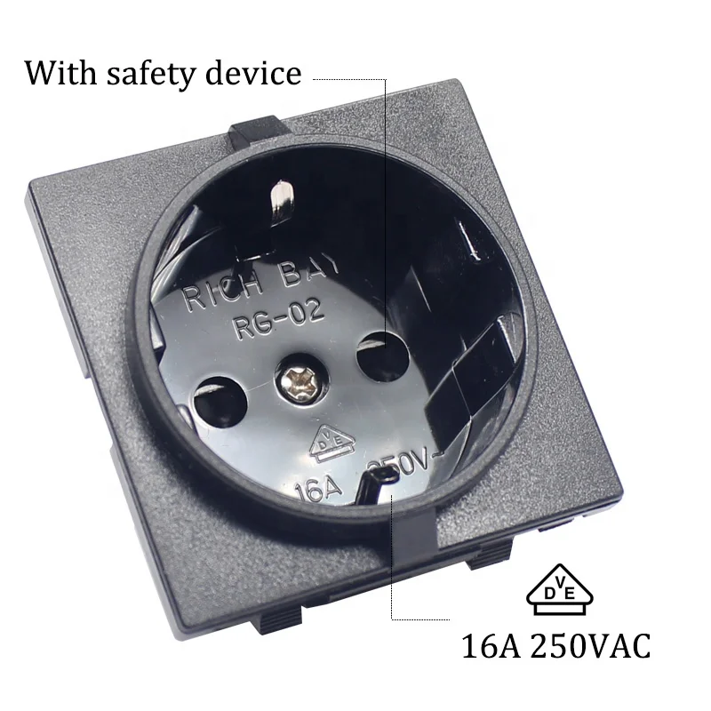 Eurocode German 2 PIN AC outlet wall socket adapter plug connector